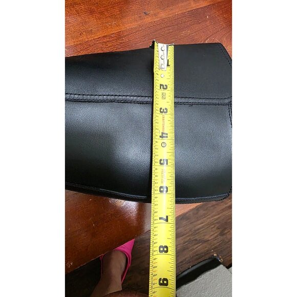 Clarks Black Knee-High Riding Boots Side Buckle Strap Zipper Closure Size 7.5 - Picture 6 of 9